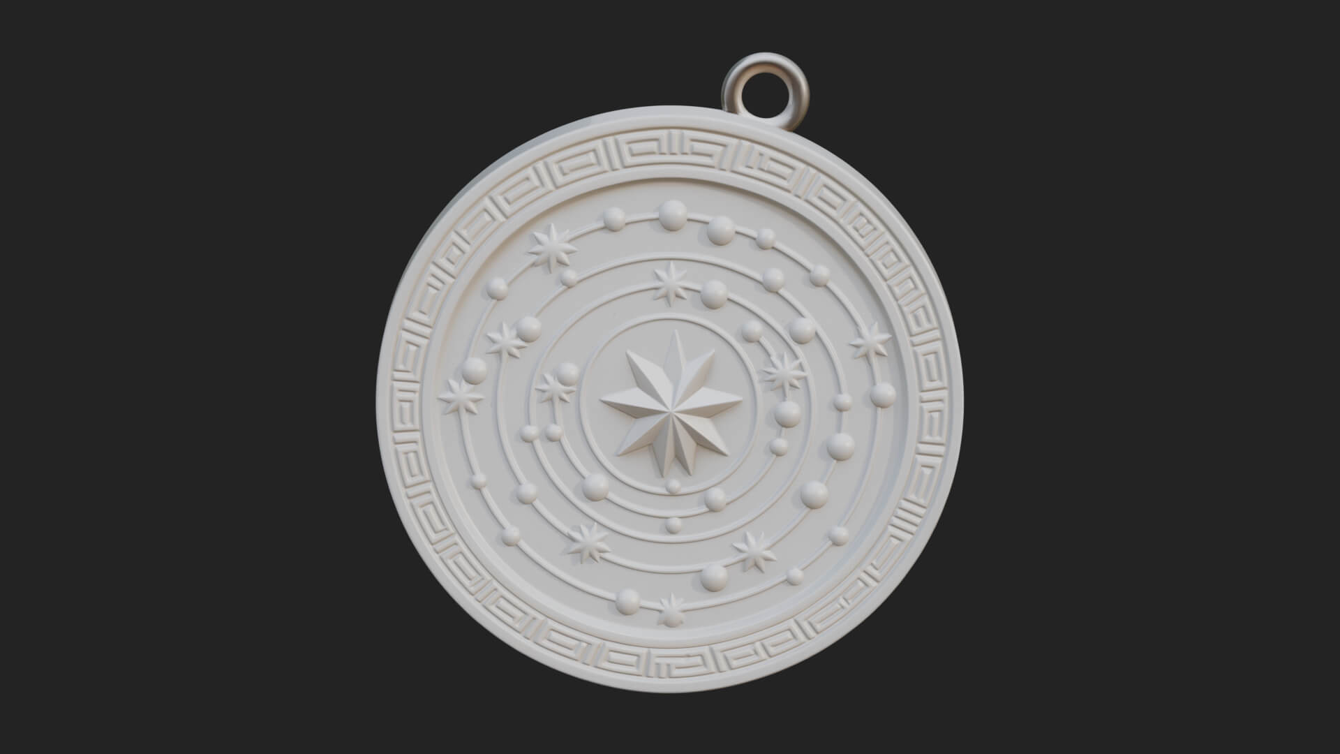 Star Orbit Disc Plaque Design 2 3D Print Model 3D Model