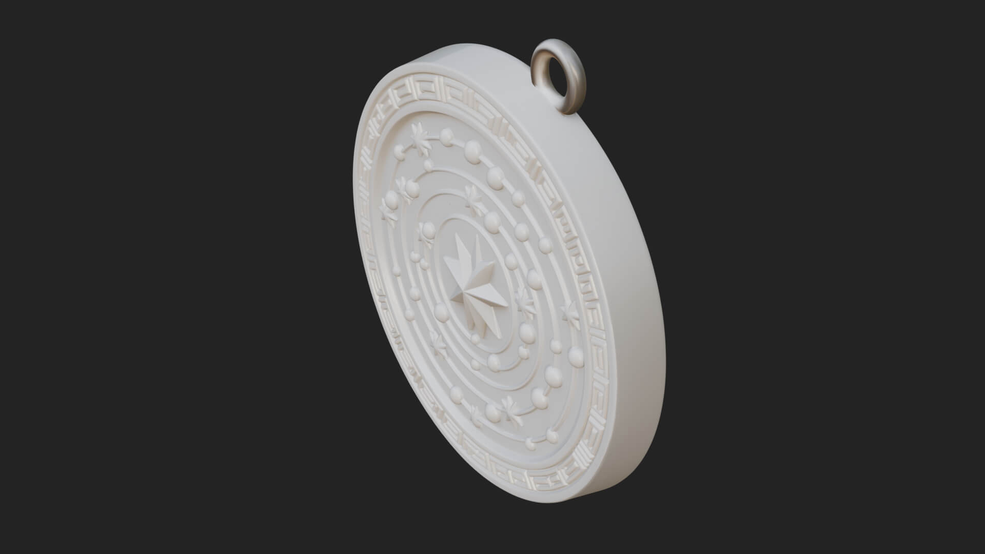 Star Orbit Disc Plaque Design 2 3D Print Model 3D Model