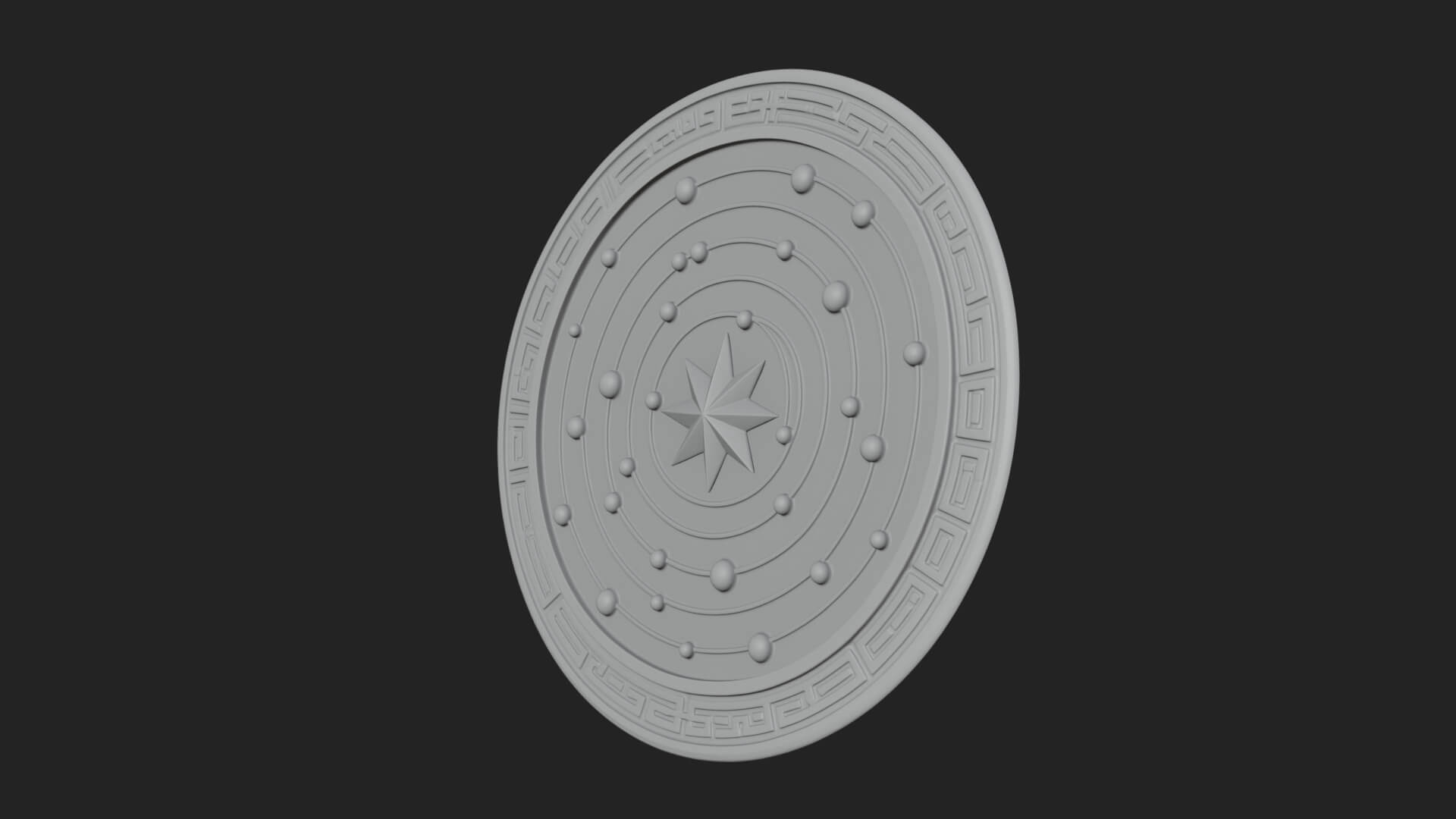 Star Orbit Disc Plaque Design 3 3D Print Model 3D Model