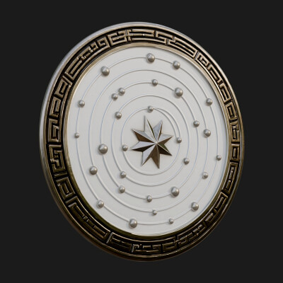 Star Orbit Disc Plaque Design 3 3D Print Model