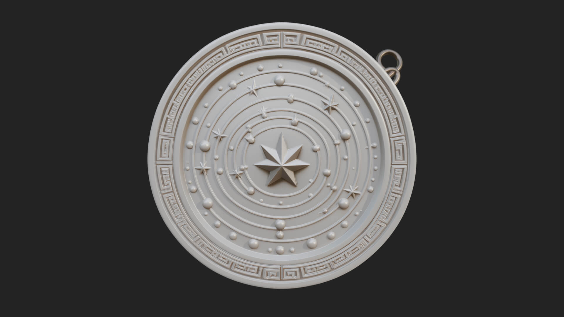 Star Orbit Disc Plaque Design 4 3D Print Model 3D Model