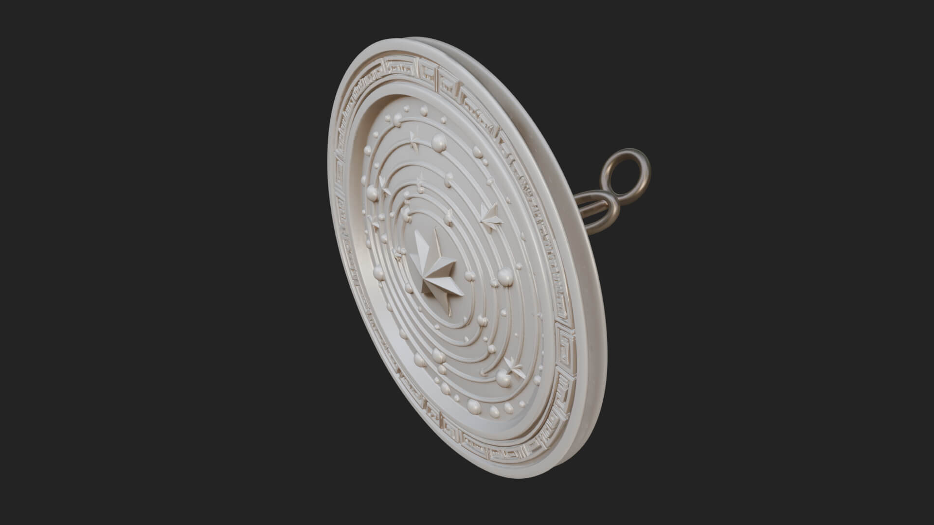 Star Orbit Disc Plaque Design 4 3D Print Model 3D Model