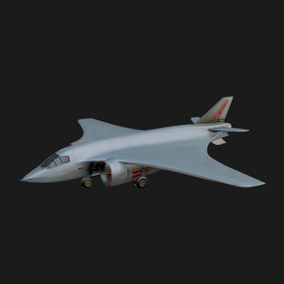 Stealth Bomber Plane Model Design 10 3D Print Model
