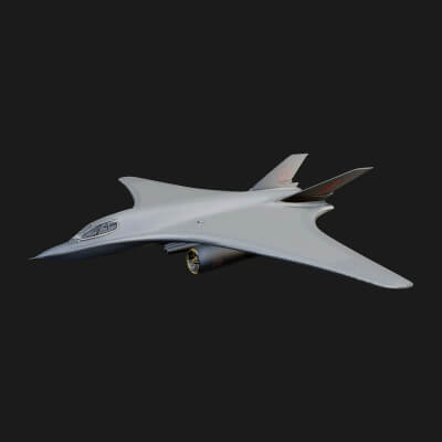 Stealth Bomber Plane Model Design 11 3D Print Model