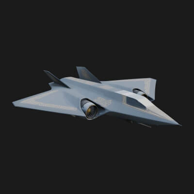 Stealth Bomber Plane Model Design 12 3D Print Model