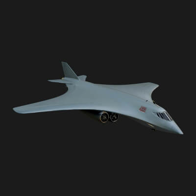 Stealth Bomber Plane Model Design 13 3D Print Model