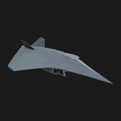 Stealth Bomber Plane Model Design 17 3D Print Model