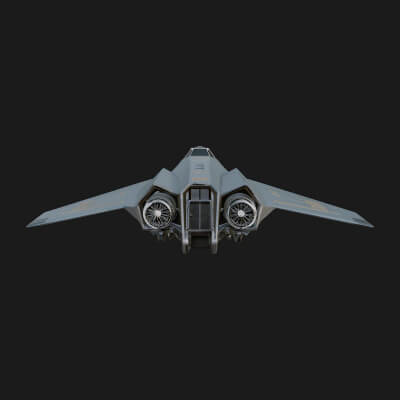 Stealth Bomber Plane Model Design 18 3D Print Model