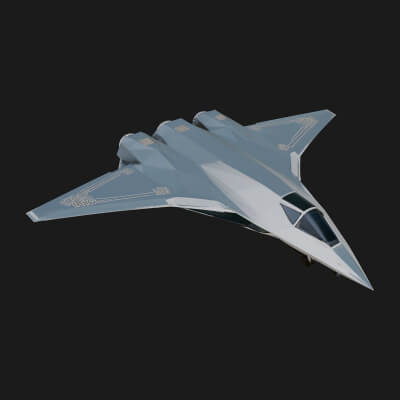 Stealth Bomber Plane Model Design 2 3D Print Model