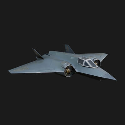 Stealth Bomber Plane Model Design 4 3D Print Model
