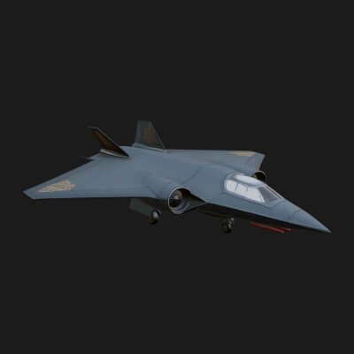 Stealth Bomber Plane Model Design 5 3D Print Model