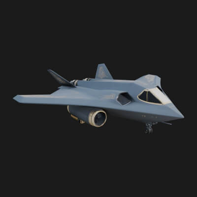 Stealth Bomber Plane Model Design 7 3D Print Model
