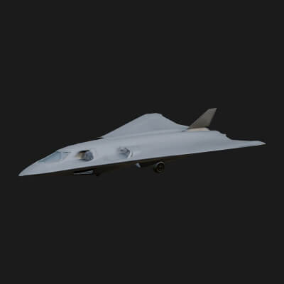 Stealth Bomber Plane Model Design 9 3D Print Model