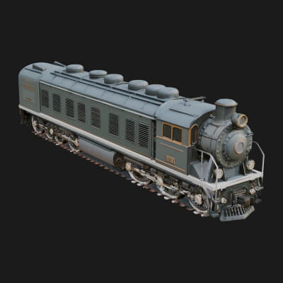 Steam Locomotive Model Design 1 3D Print Model