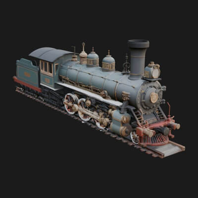 Steam Locomotive Model Design 14 3D Print Model