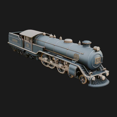 Steam Locomotive Model Design 15 3D Print Model