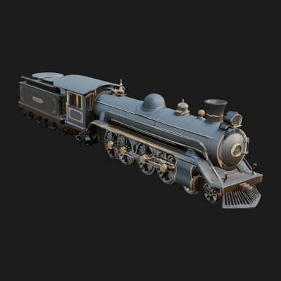 Steam Locomotive Model Design 3 3D Print Model