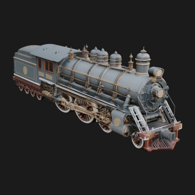 Steam Locomotive Model Design 7 3D Print Model