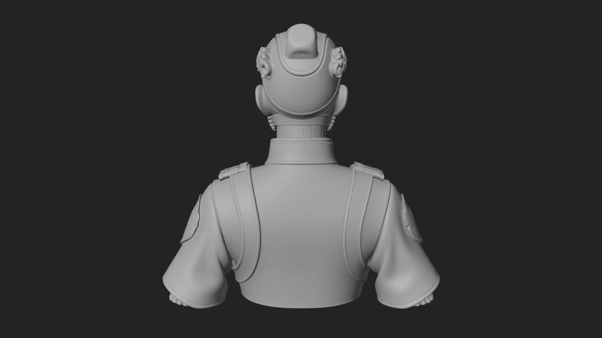 Steampunk Cyborg Man Bust Design 16 3D Print Model 3D Model