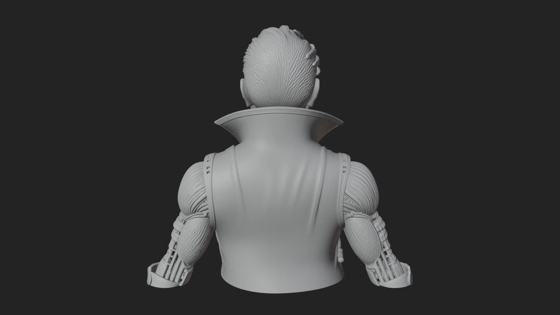 Steampunk Cyborg Man Bust Design 17 3D Print Model 3D Model