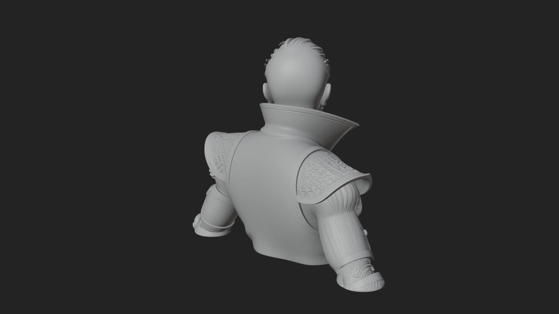 Steampunk Cyborg Man Bust Design 18 3D Print Model 3D Model