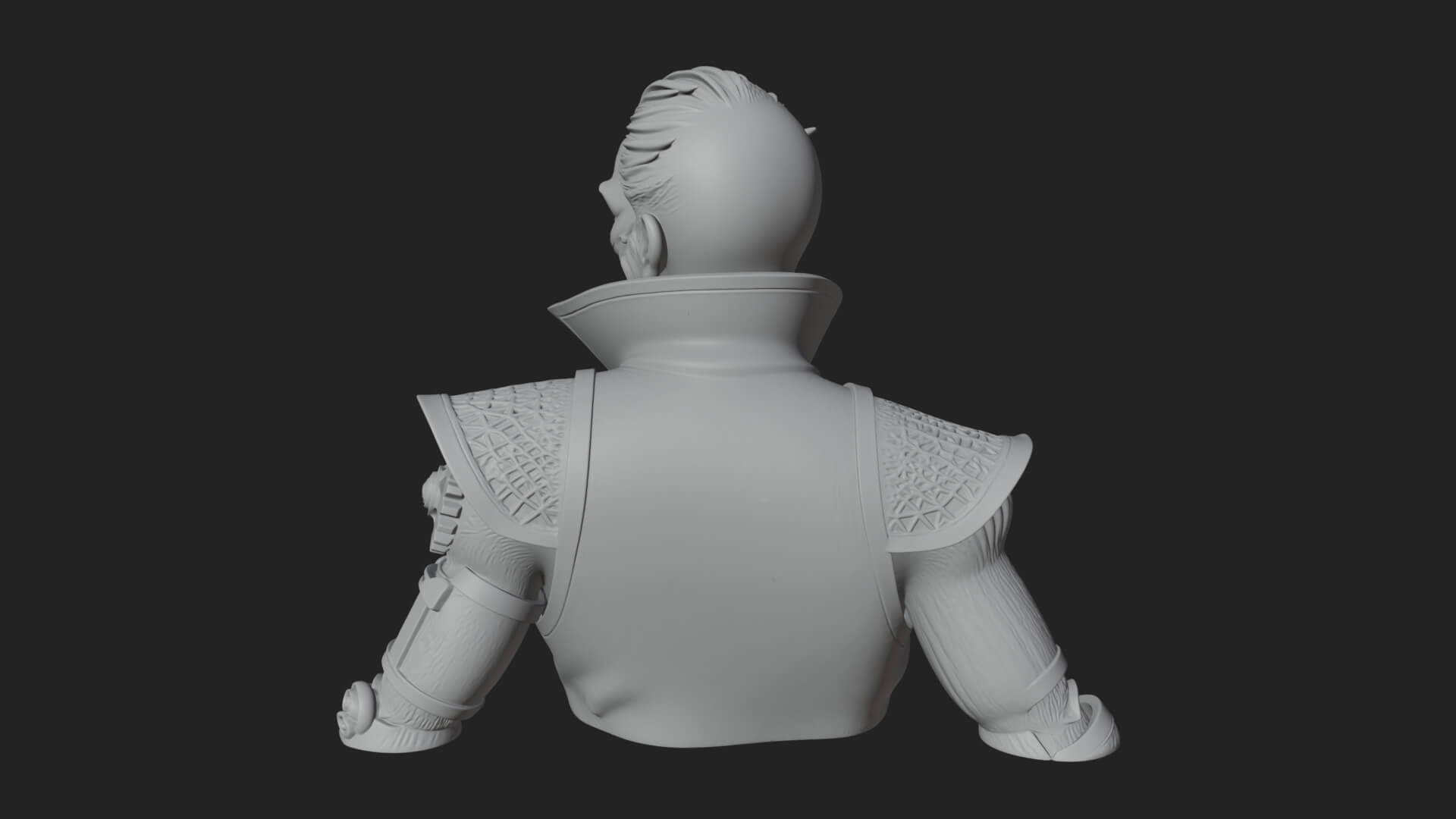 Steampunk Cyborg Man Bust Design 18 3D Print Model 3D Model