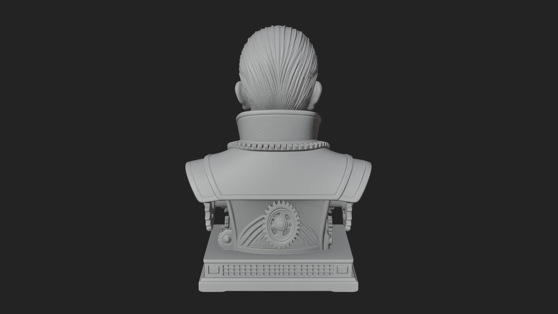 Steampunk Cyborg Man Bust Design 21 3D Print Model 3D Model