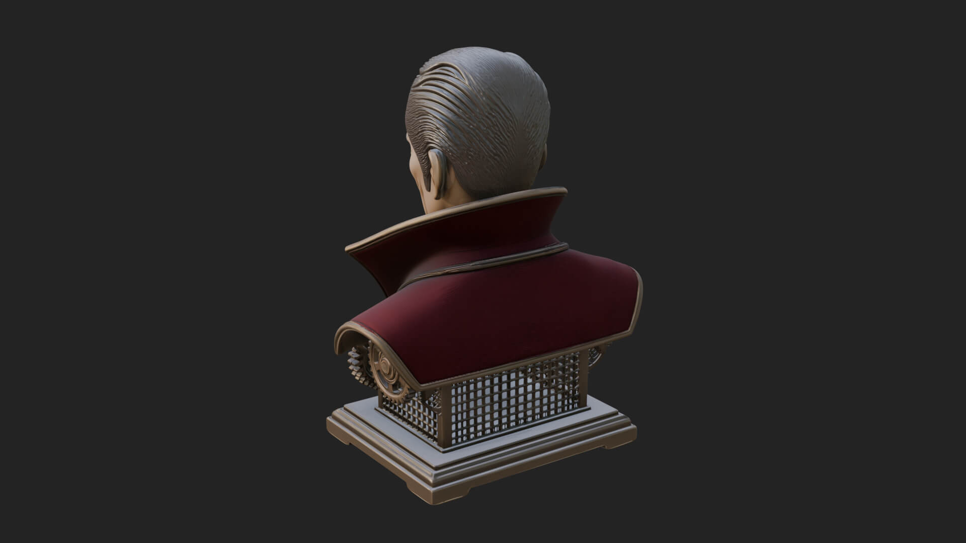 Steampunk Cyborg Man Bust Design 22 3D Print Model 3D Model