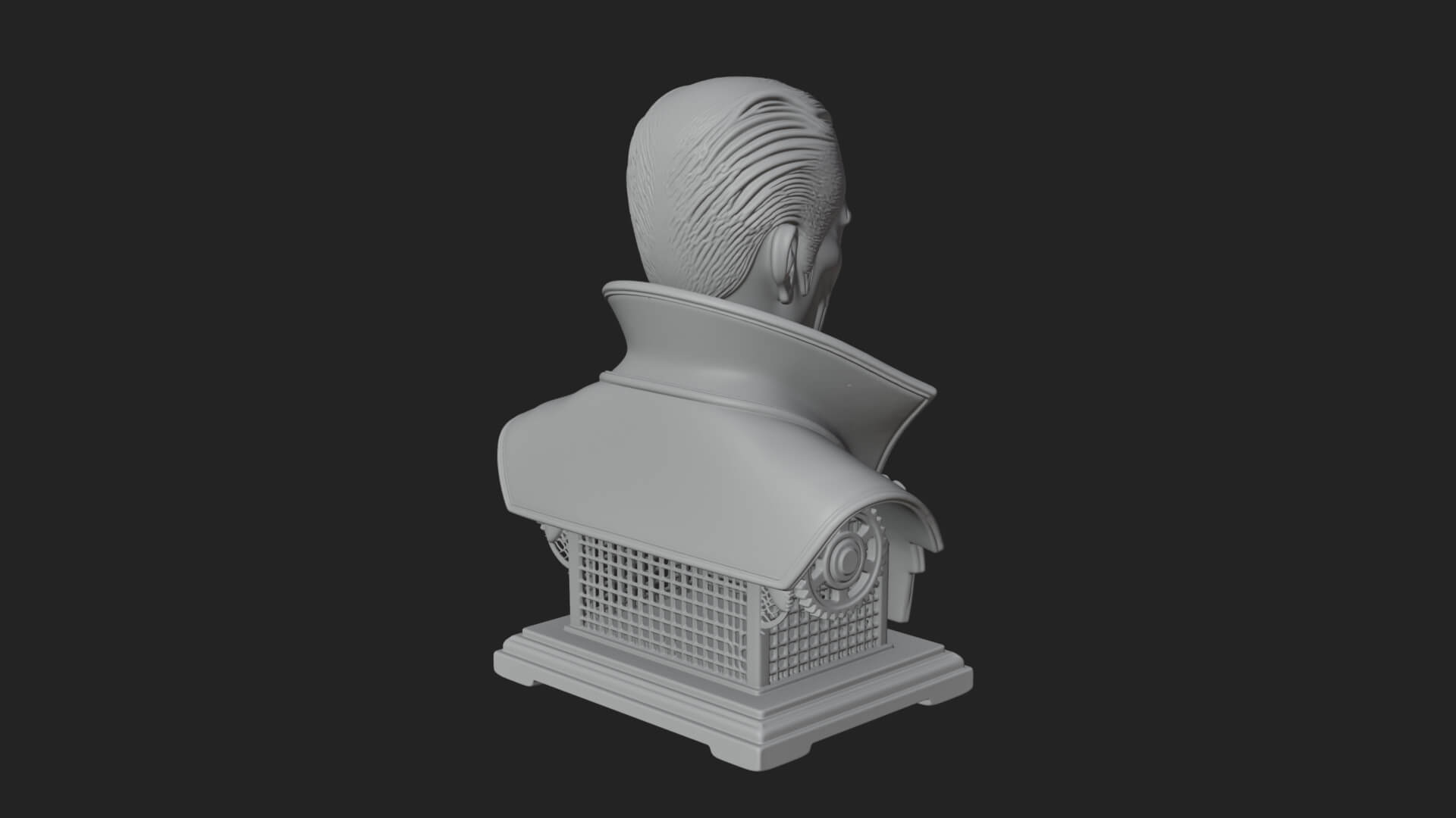 Steampunk Cyborg Man Bust Design 22 3D Print Model 3D Model