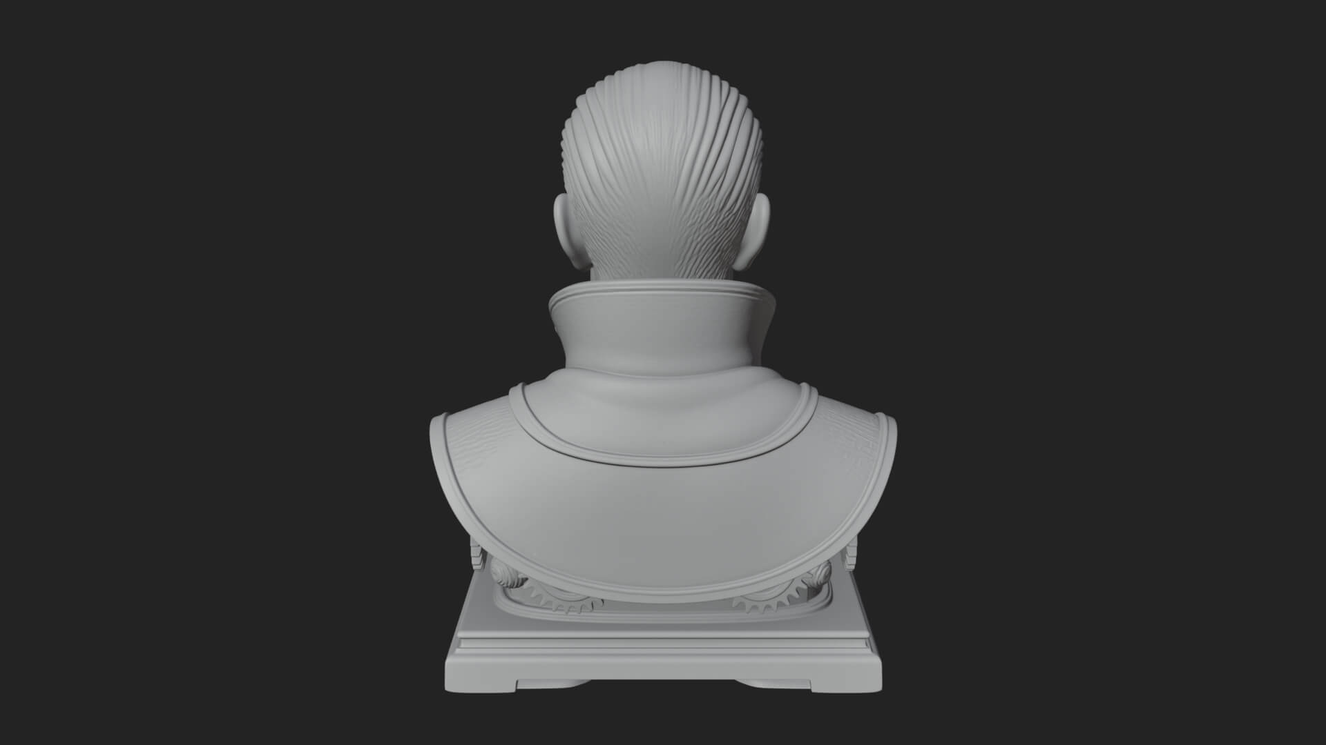 Steampunk Cyborg Man Bust Design 23 3D Print Model 3D Model