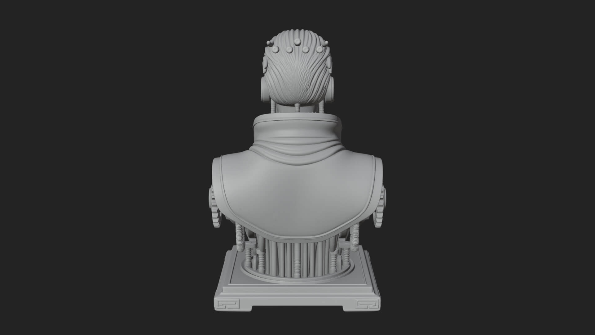 Steampunk Cyborg Man Bust Design 6 3D Print Model 3D Model