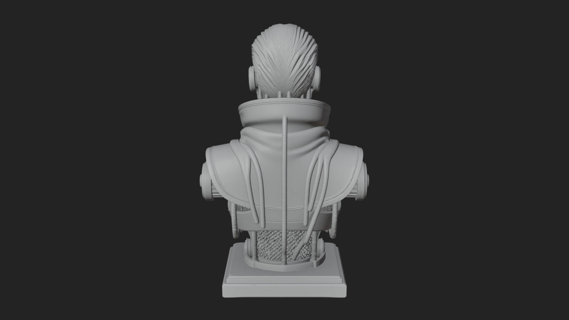 Steampunk Cyborg Man Bust Design 7 3D Print Model 3D Model