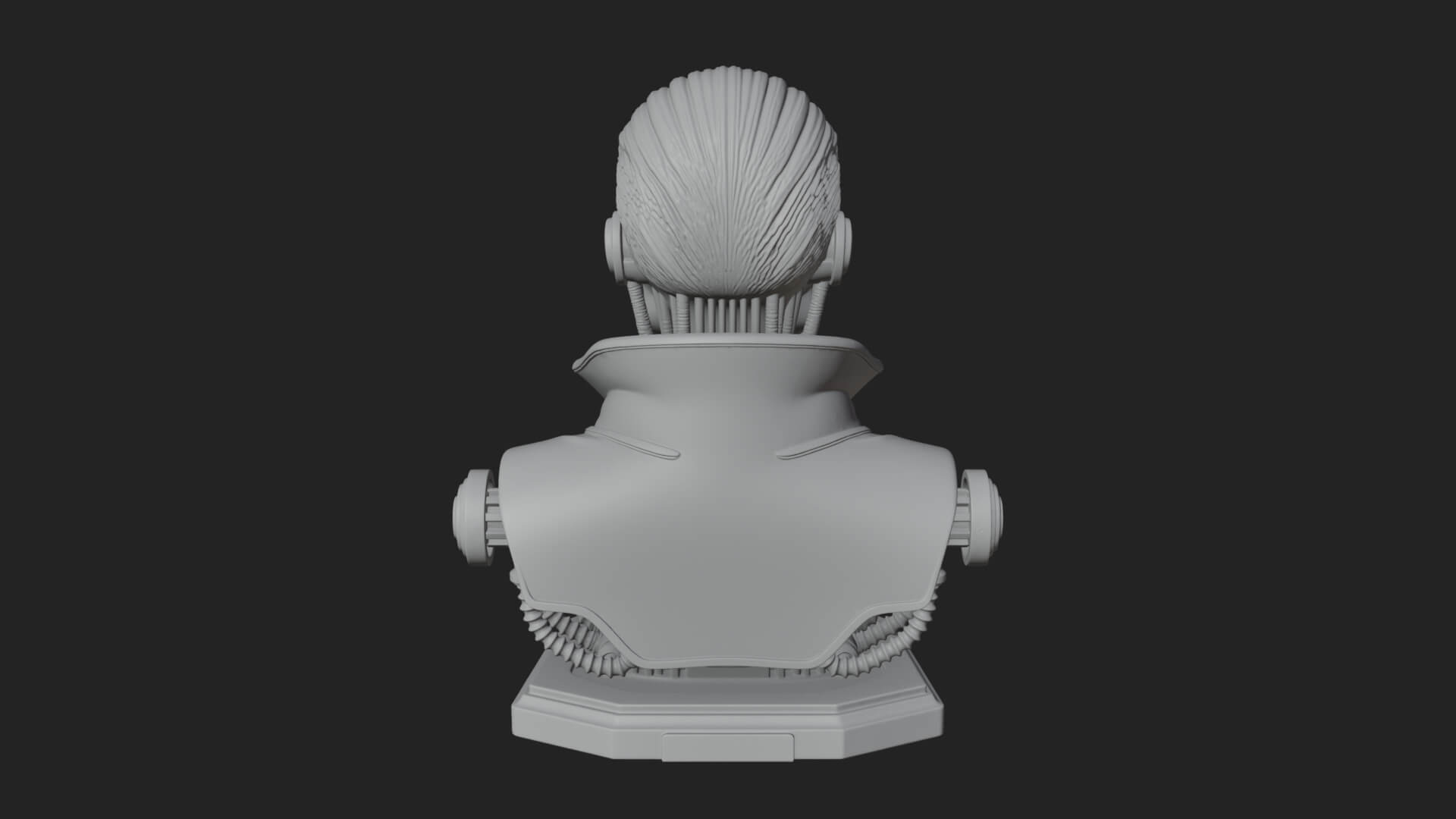 Steampunk Cyborg Man Bust Design 8 3D Print Model 3D Model