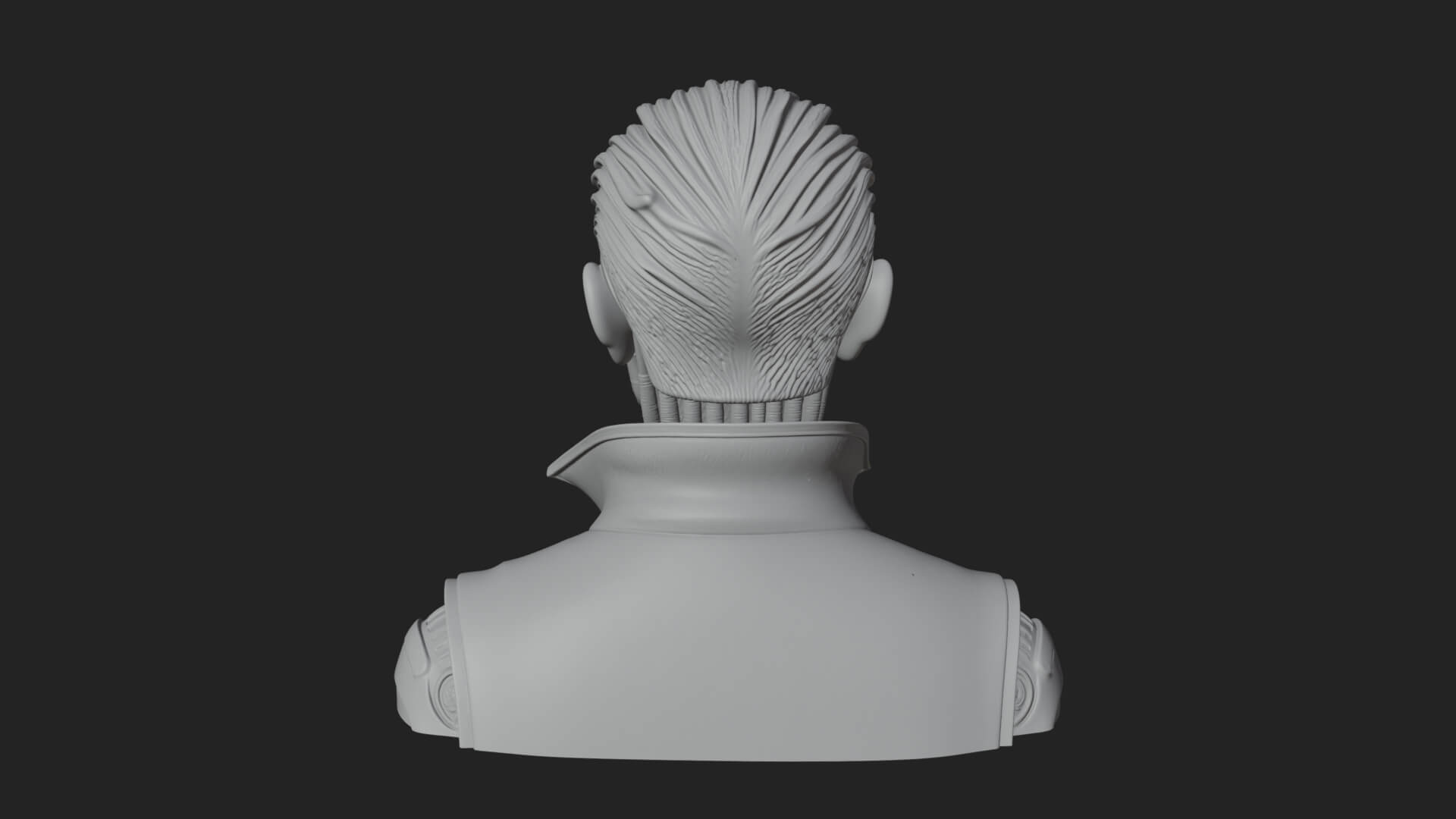 Steampunk Cyborg Man Bust Design 9 3D Print Model 3D Model