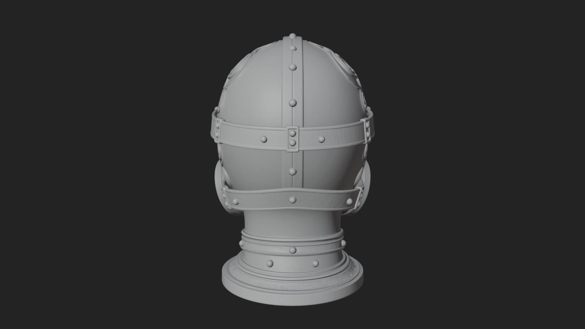 Steampunk Gas Mask Statue Design 1 3D Print Model 3D Model