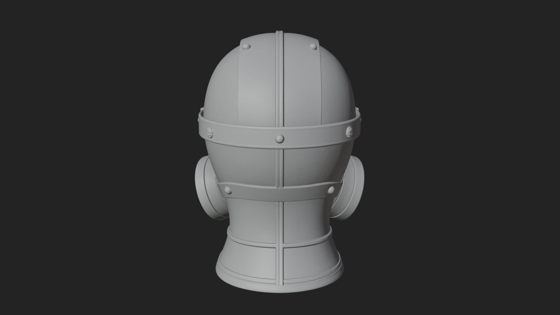Steampunk Gas Mask Statue Design 2 3D Print Model 3D Model