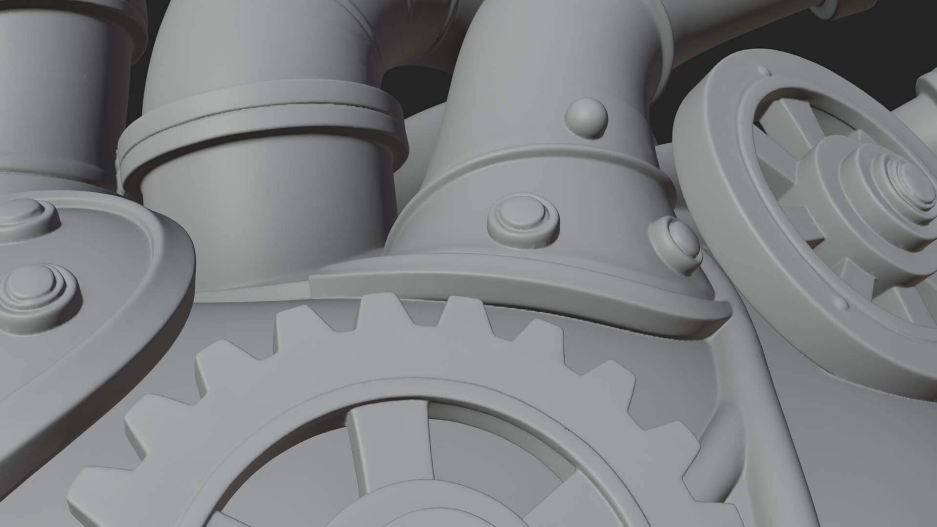 Steampunk Mechanical Heart Statue Design 13 3D Print 3D Model