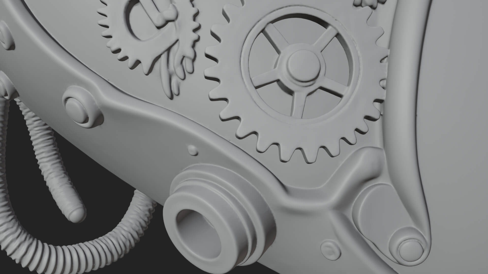 Steampunk Mechanical Heart Statue Design 13 3D Print 3D Model