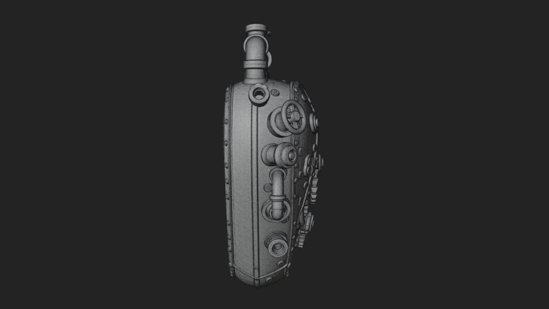 Steampunk Mechanical Heart Statue Design 14 3D Print 3D Model