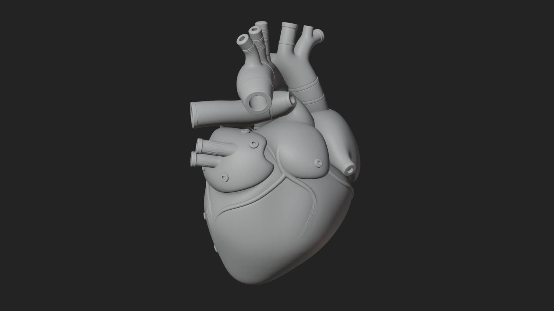 Steampunk Mechanical Heart Statue Design 15 3D Print 3D Model