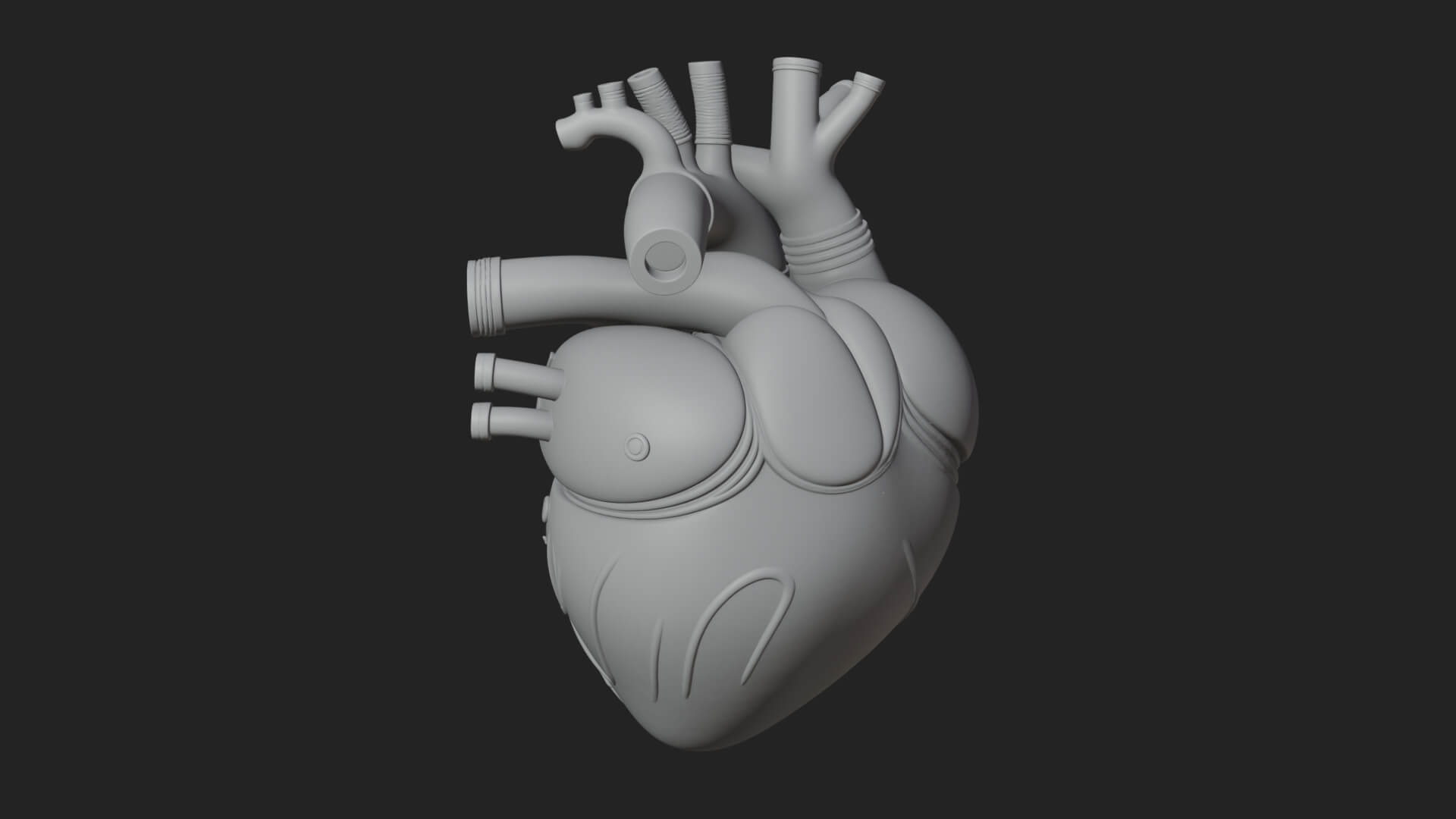 Steampunk Mechanical Heart Statue Design 17 3D Print 3D Model