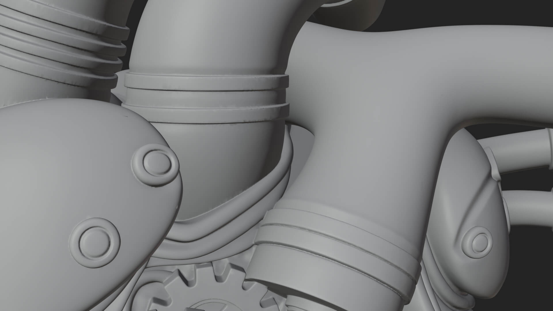Steampunk Mechanical Heart Statue Design 17 3D Print 3D Model