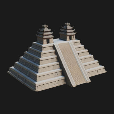 Step Pyramid Temple Design 1 3D Print Model