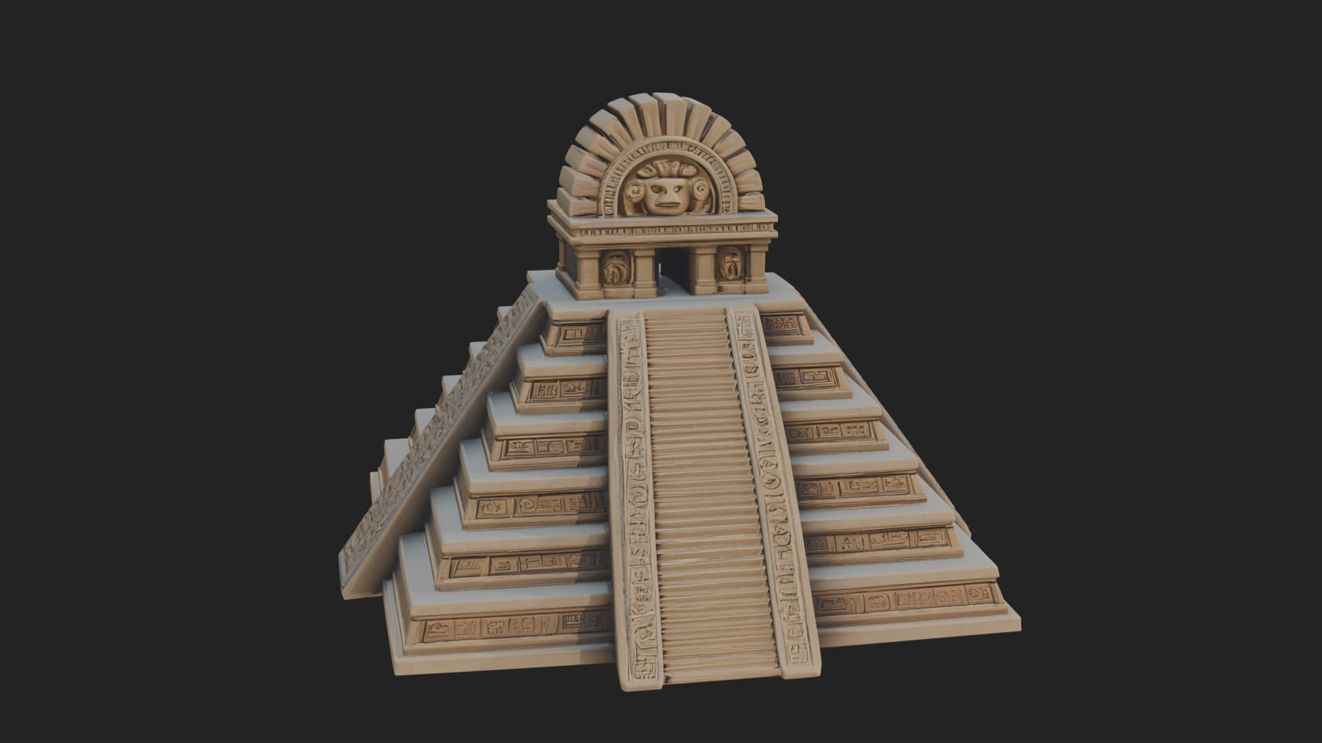 Step Pyramid Temple Design 10 3D Print Model 3D Model