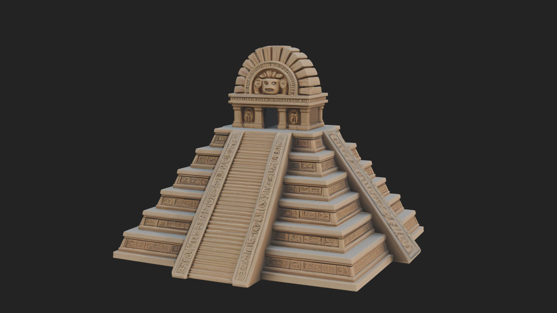 Step Pyramid Temple Design 10 3D Print Model 3D Model