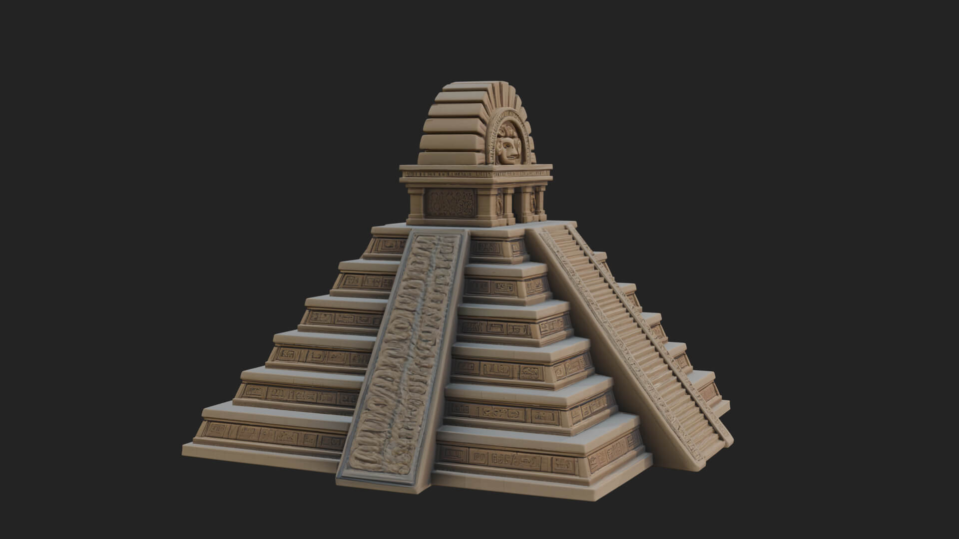 Step Pyramid Temple Design 10 3D Print Model 3D Model