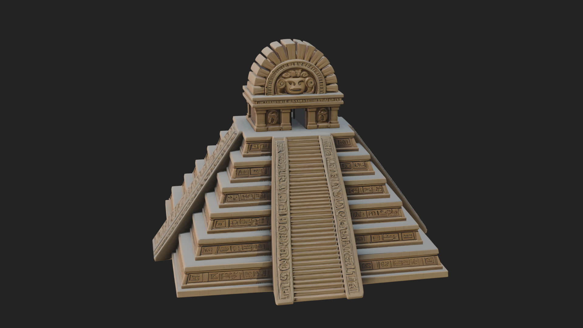 Step Pyramid Temple Design 10 3D Print Model 3D Model
