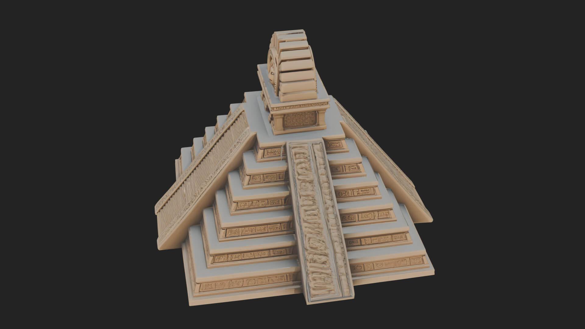 Step Pyramid Temple Design 10 3D Print Model 3D Model