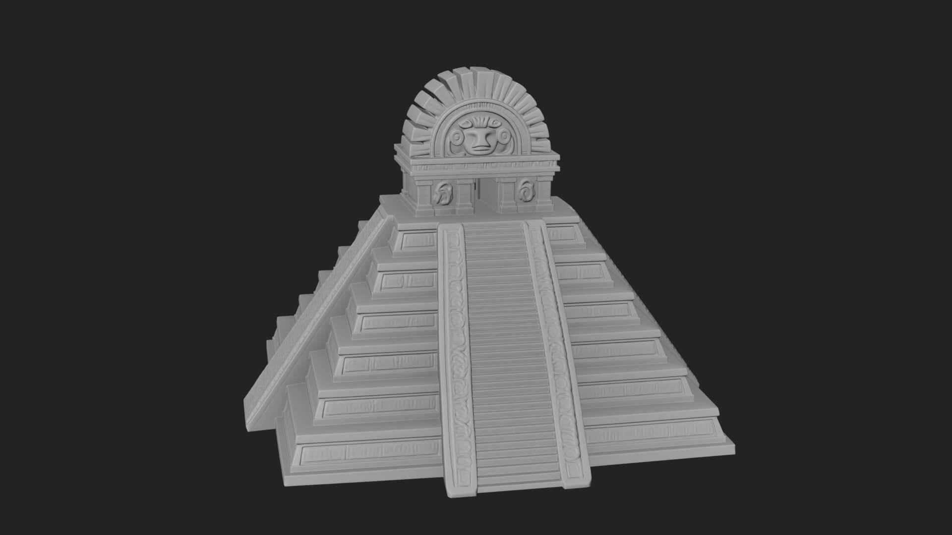 Step Pyramid Temple Design 10 3D Print Model 3D Model