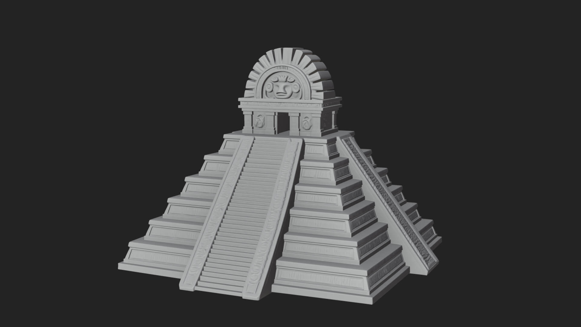 Step Pyramid Temple Design 10 3D Print Model 3D Model